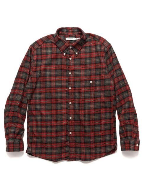 nonnative DWELLER B.D SHIRT C/W TWILL OMBRE PLAID CEMENT | REVERSIBLE