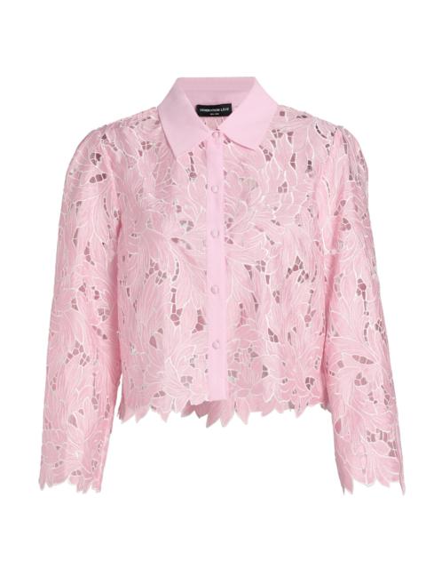 GENERATION LOVE Women's Talsie Floral Georgette Shirt - Pink White