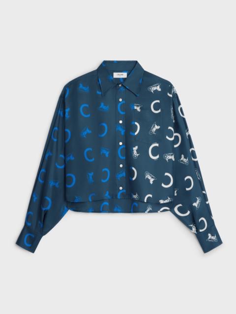 CELINE cropped shirt IN silk twill