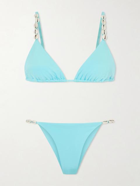 SARA CRISTINA Cowries Embellished Bikini