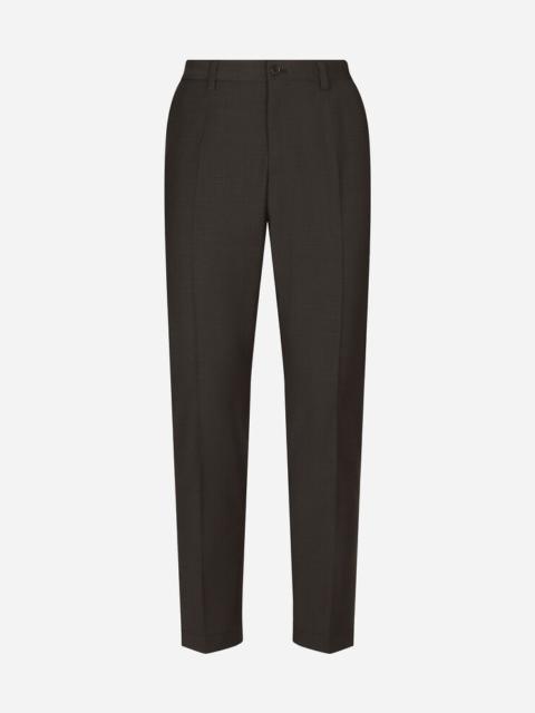 Dolce & Gabbana Stretch cotton pants with DG patch