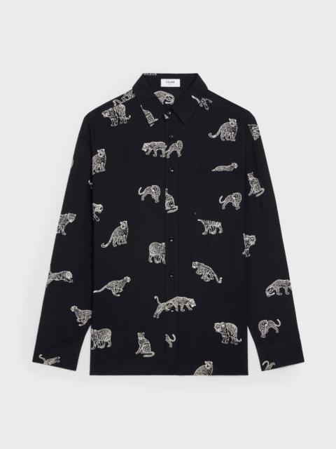 CELINE OVERSIZED SHIRT IN PRINTED VISCOSE