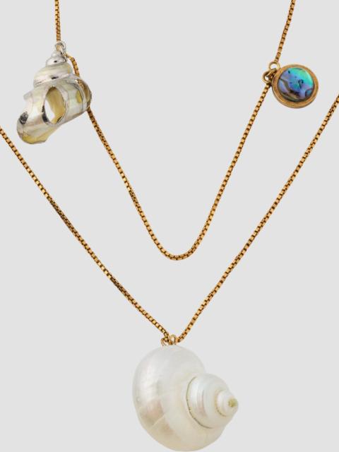 Dries Van Noten Women's Goldtone & Shell Layered Necklace - Brass