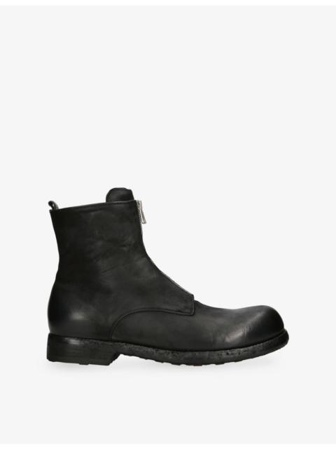 OFFICINE CREATIVE Bulla Front-Zip Leather Chelsea Boots