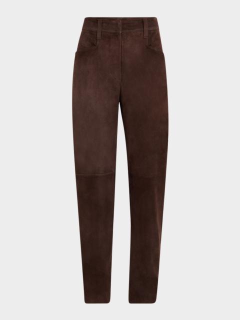 Brunello Cucinelli Suede Equestrian Pants