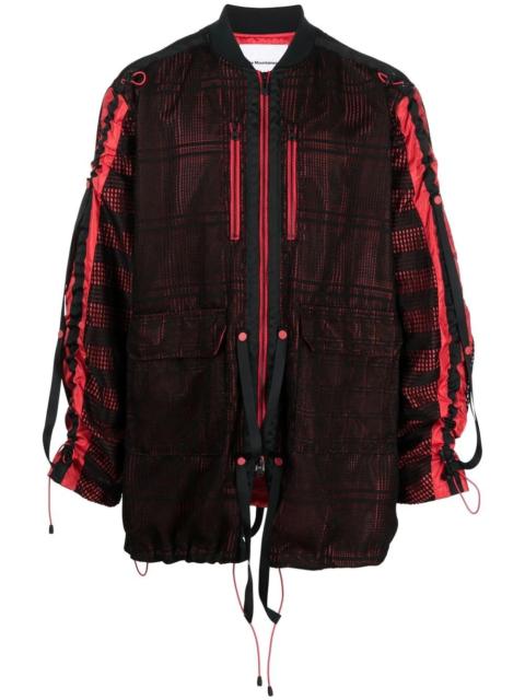 White Mountaineering mesh panelled zip-up jacket