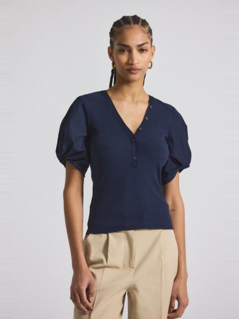 DEREK LAM 10 CROSBY FALLON MIXED MEDIA TEE