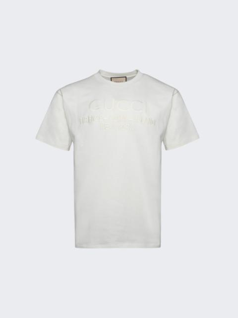 GUCCI logo-embroidered cotton T-shirt