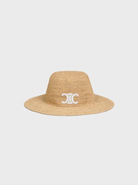 CELINE triomphe hat IN raffia