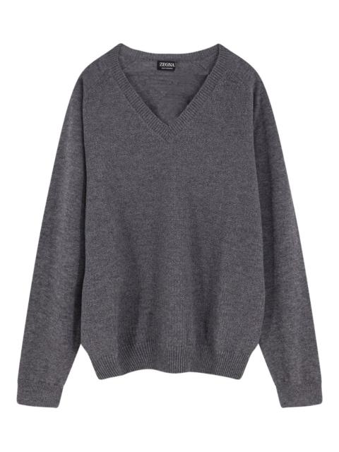 ZEGNA V-neck ribbed sweater