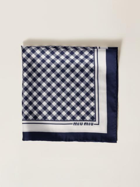Miu Miu Printed silk twill scarf