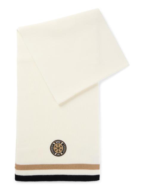 BOSS BOSS SKI VIRGIN-WOOL SCARF WITH LOGO BADGE