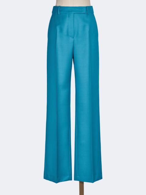 Max Mara TALCO Wool, silk and mohair trousers - TURQUOISE