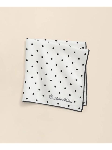 Brooks Brothers Small Dot Silk Pocket Square
