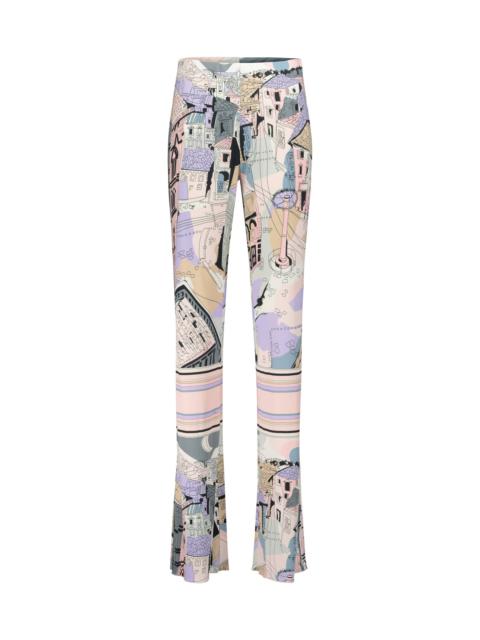 PUCCI Printed high-rise straight jersey pants