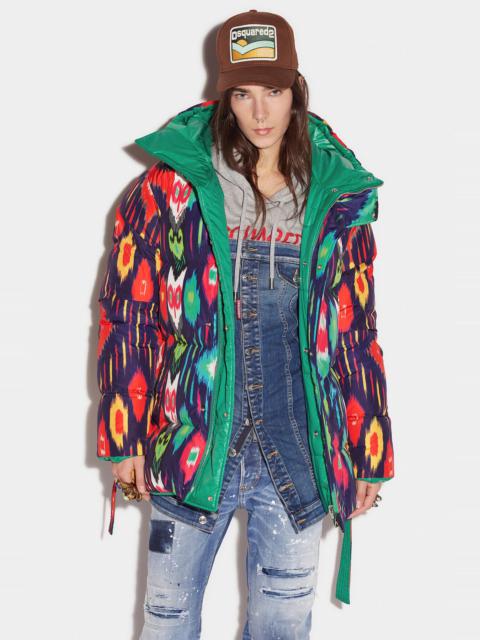 DSQUARED2 D-FACE HOODED PUFFER