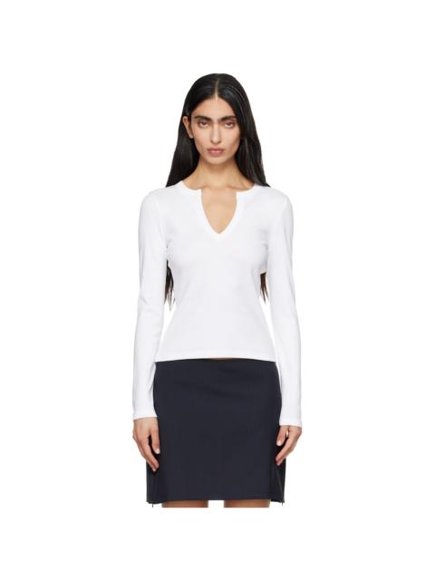 FLORE FLORE White Iman Longsleeve T-shirt