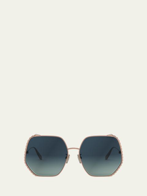 BVLGARI Serpenti Geometric Sunglasses