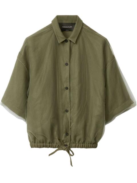 FABIANA FILIPPI mesh-overlay shirt