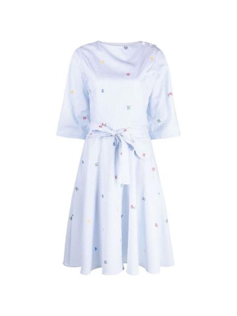 KENZO motif-print tied-waist dress