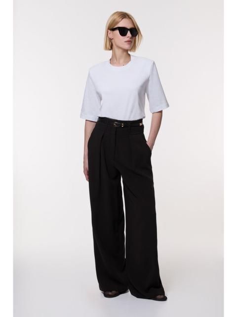 KAREN MILLEN Compact Stretch Essential Tailored High Waist Wide Leg Trouser