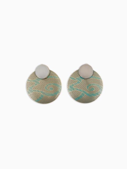 GIORGIO ARMANI BRASS AND RESIN CLIP-ON EARRINGS