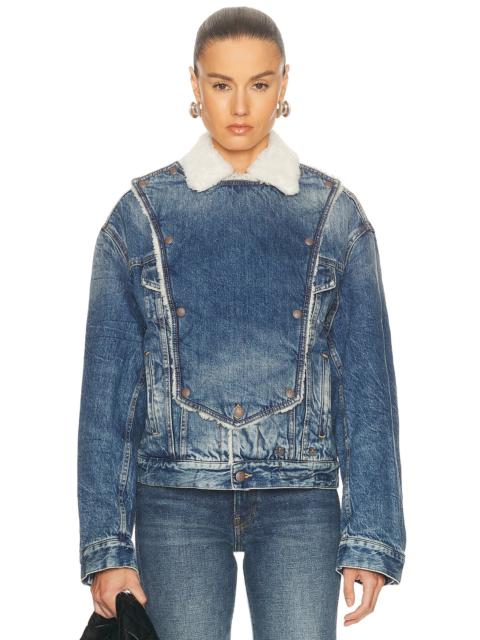 R13 Bib Trucker Jacket