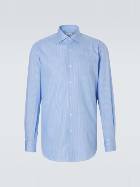 Brioni Striped cotton poplin shirt