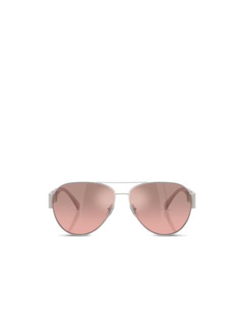 VERSACE Greca pilot-frame sunglasses