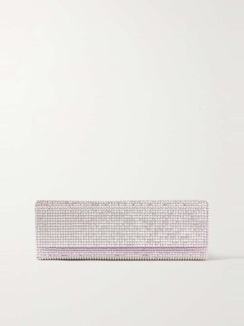 Amina Muaddi Amini Paloma crystal-embellished satin clutch