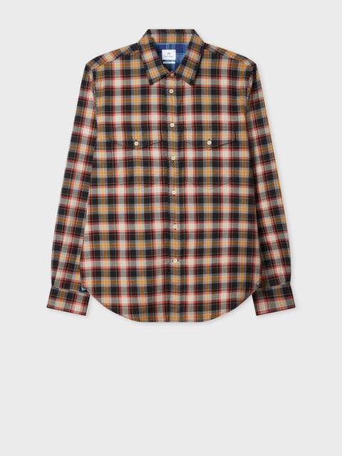 Paul Smith Casual-Fit Black and Yellow Check Shirt