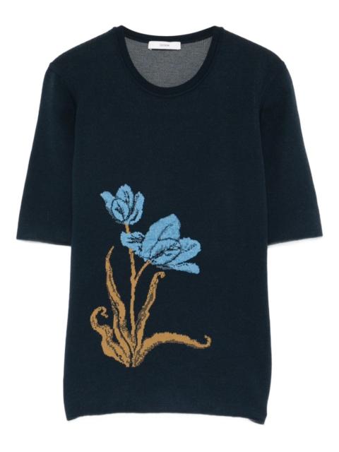 Erdem floral-motif knitted T-shirt