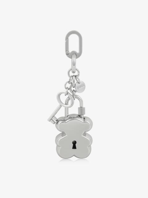 TOUS Silver-colored Key ring with bear and key TOUS Bear Lock