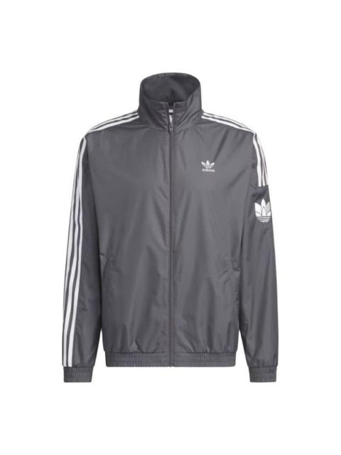 adidas adidas Originals Retro Trefoil Jacket Asia Sizing 'Grey White' JI7533