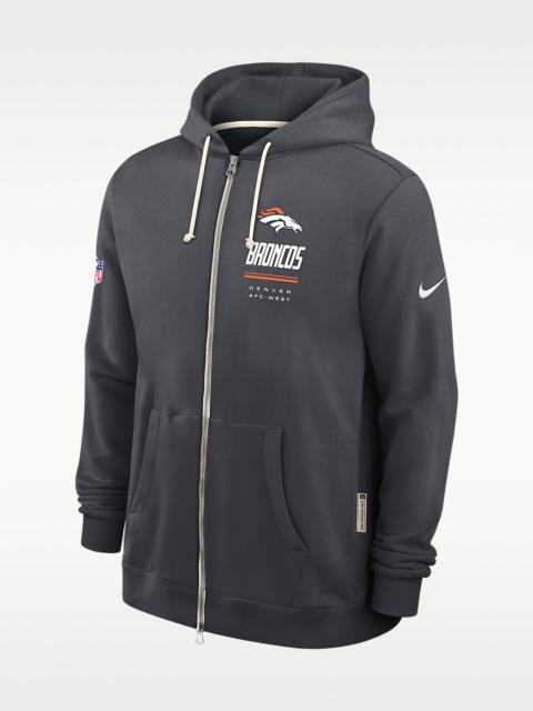 Nike Denver Broncos Sideline Standard Issue Men's Nike Dri-FIT NFL Full-Zip Hoodie