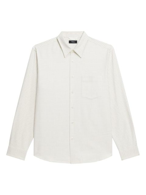 Theory Men's Woods Check Weekend Shirt - Winter Ivory Multi