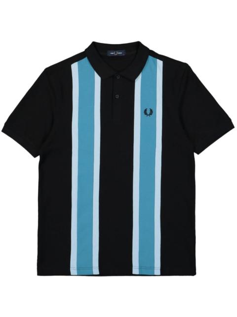 Fred Perry woven mesh relaxed-fit polo shirt