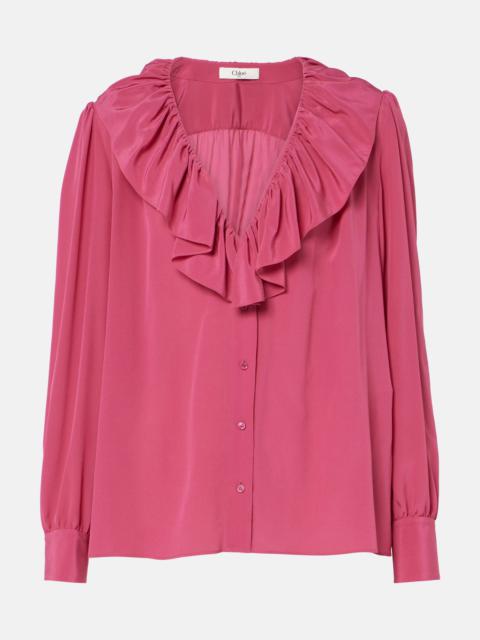 Chloé Ruffled silk blouse