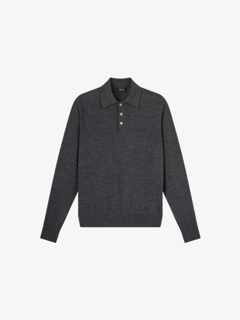 A.P.C. WOOL POLO SHIRT