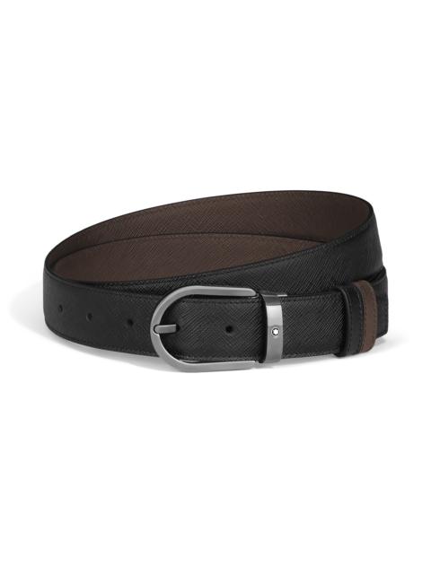 Montblanc HORSESHOE 30 MM REVERSIBLE BELT IN SARTORIAL LEATHER