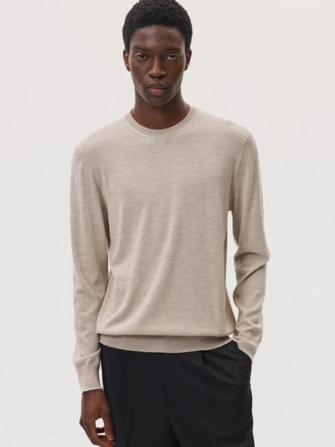 Johnstons of Elgin Merino Round Neck Natural Jumper