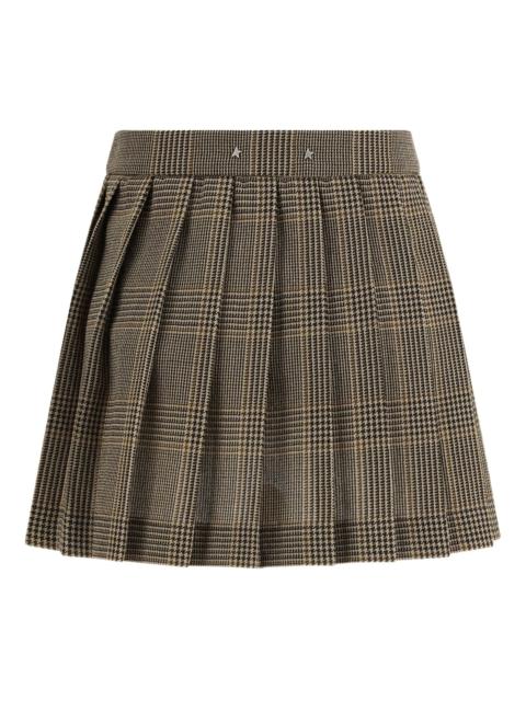 Golden Goose Prince Of Wales Pleated Skirt