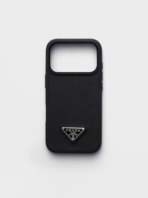 Prada Saffiano leather case for iPhone 17 Pro
