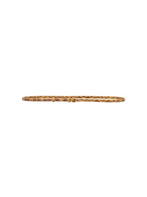 Dries Van Noten Snakeskin-Effect Leather Belt