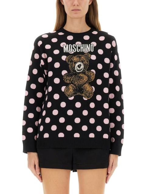 Moschino TEDDY POLKA DOTS SWEATER