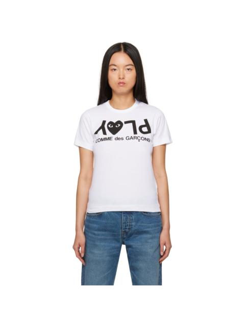 Comme des Garçons PLAY White Printed T-Shirt