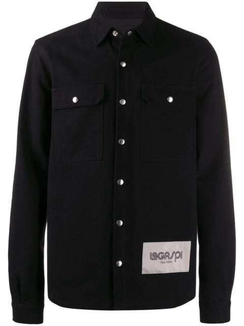 Rick Owens logo patch shirt