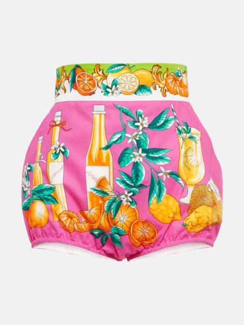 Dolce & Gabbana Printed cotton poplin shorts