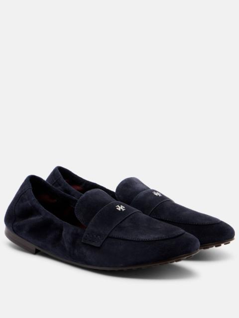 TORY BURCH Logo suede loafers