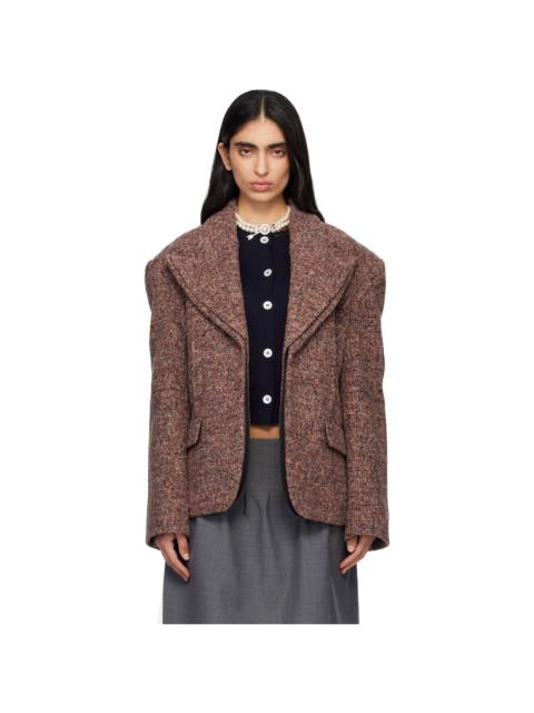 SHUSHU/TONG Multicolor Peak Lapel Oversized Blazer